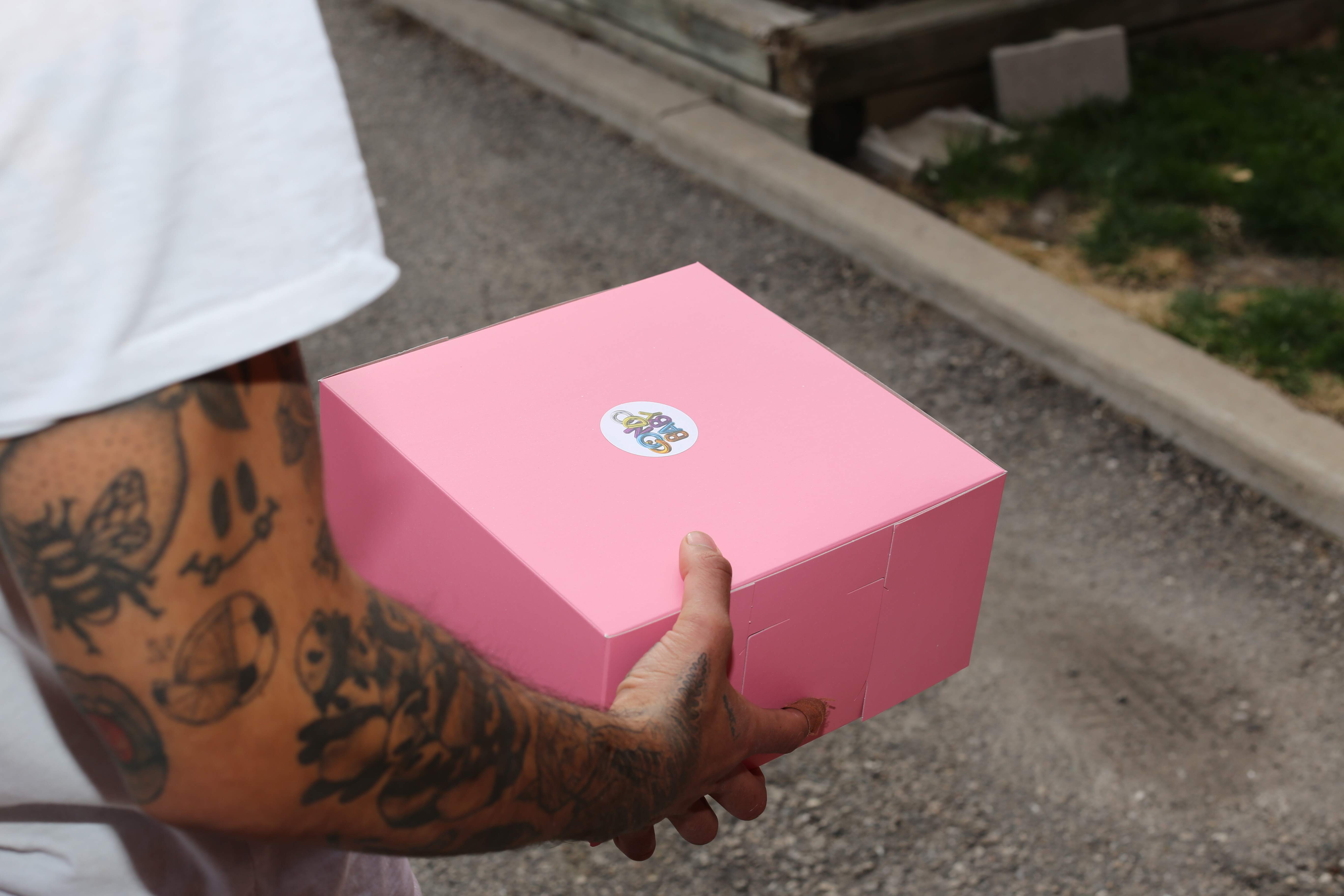 pink sandwich box